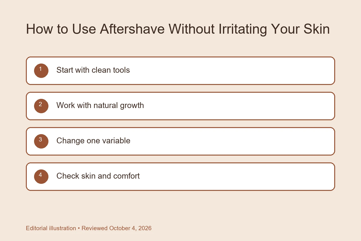How to Use Aftershave Without Irritating Your Skin checklist