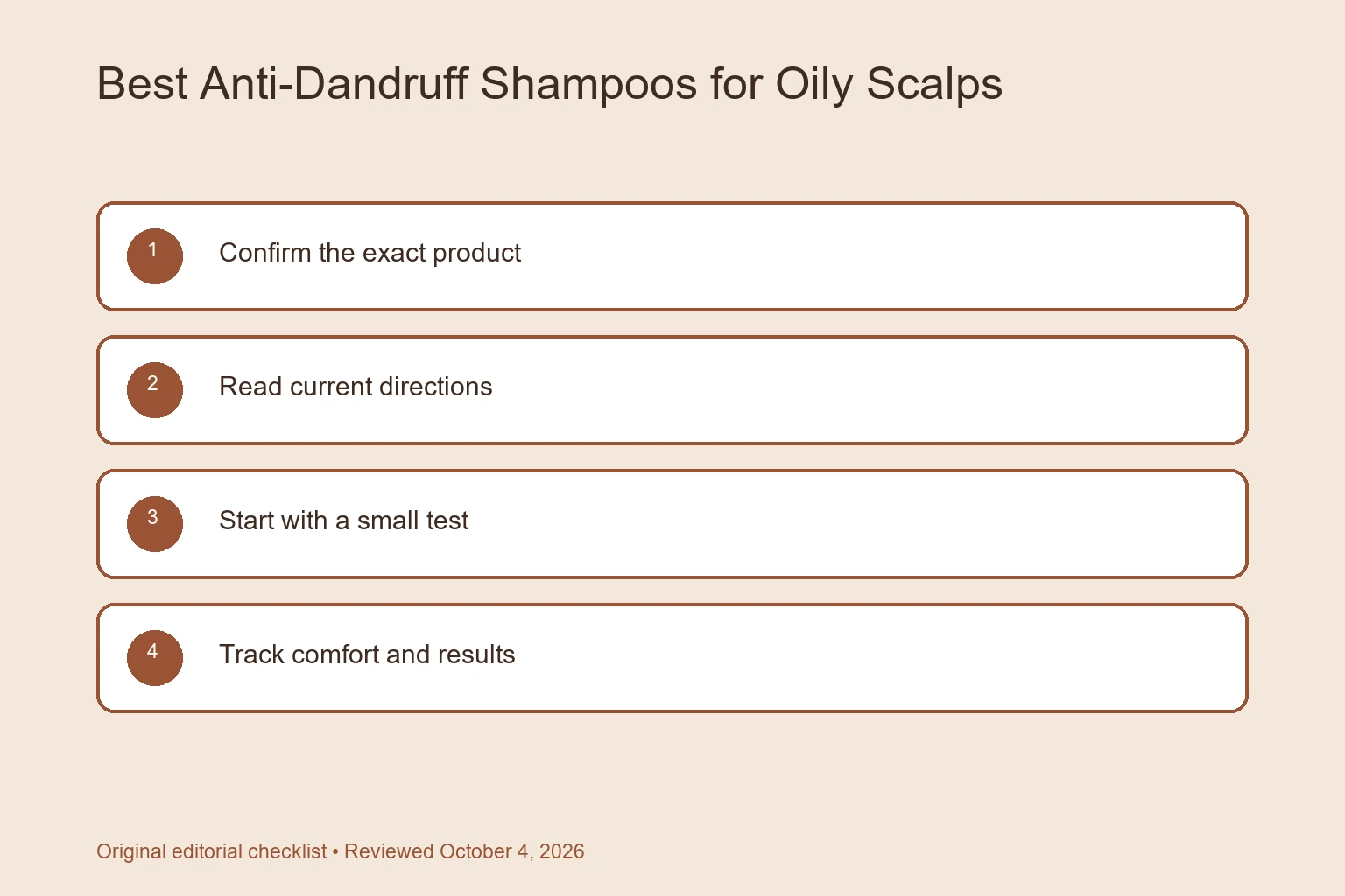 Best Anti-Dandruff Shampoos for Oily Scalps: Ingredient Guide selection checklist
