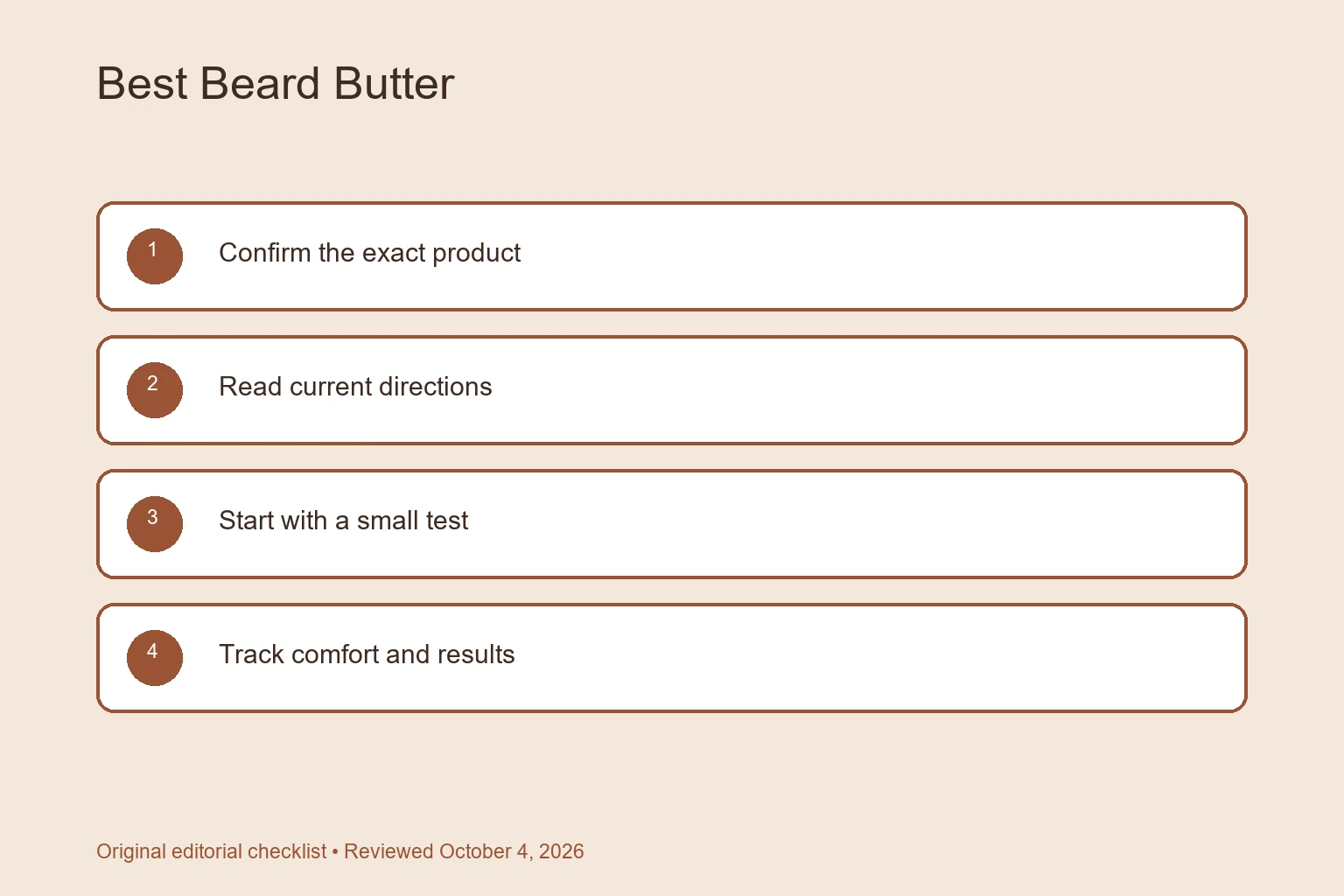 Best Beard Butter: Conditioning, Hold, and Ingredient Checks selection checklist