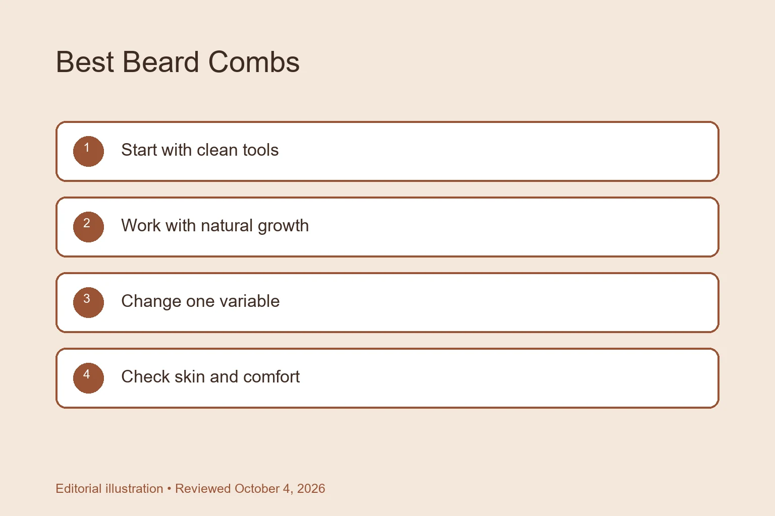 Best Beard Combs: Materials, Teeth, and Choosing the Right One checklist