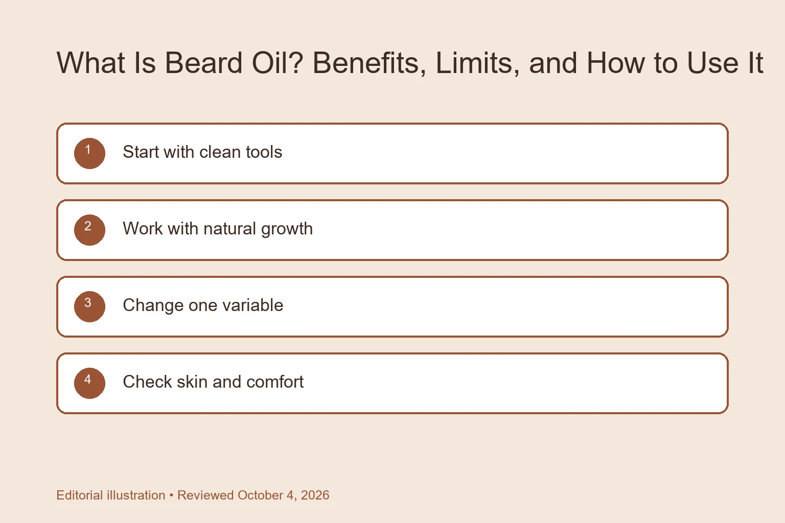 What Is Beard Oil? Benefits, Limits, and How to Use It checklist