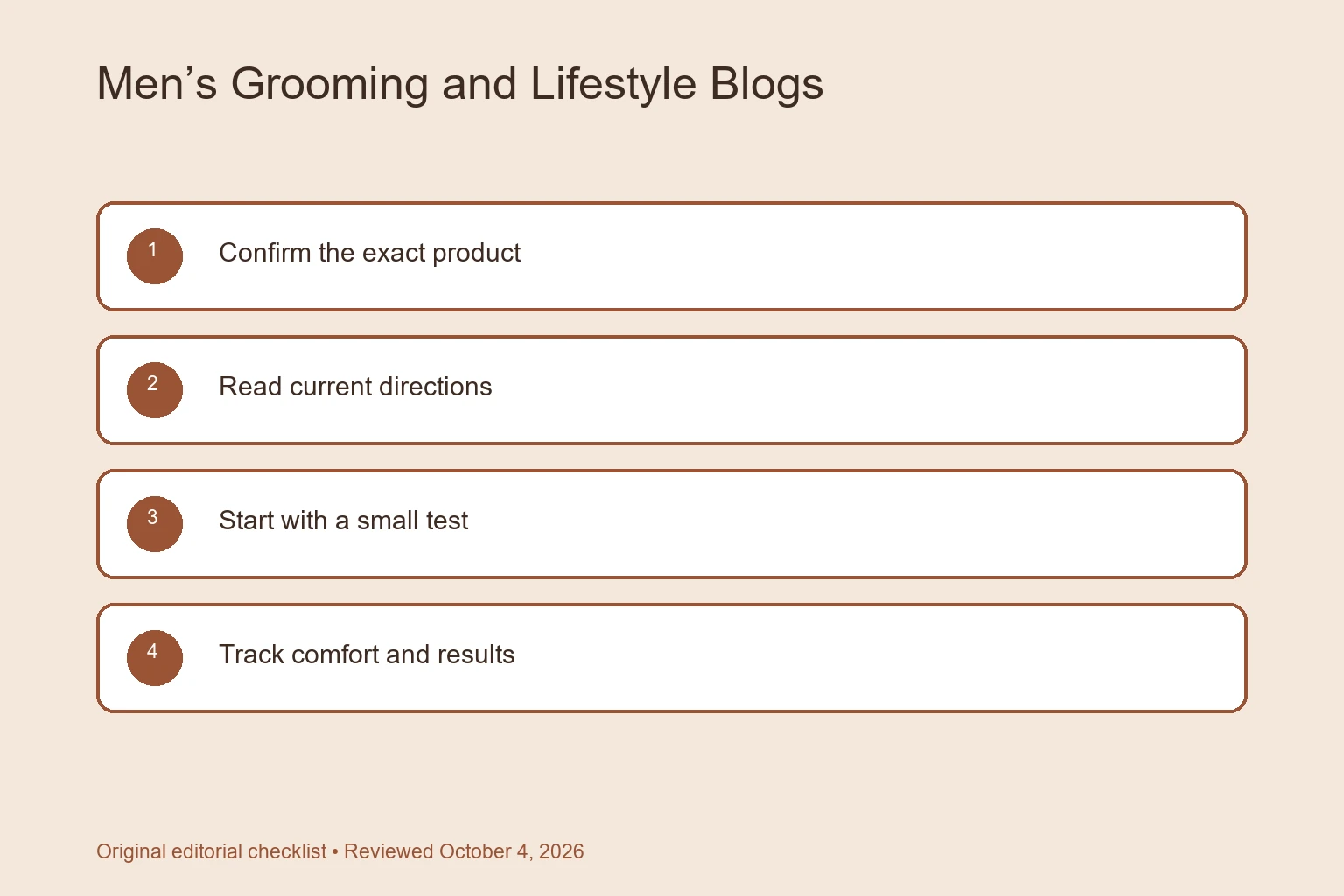 Men’s Grooming and Lifestyle Blogs: How to Find Reliable Advice selection checklist