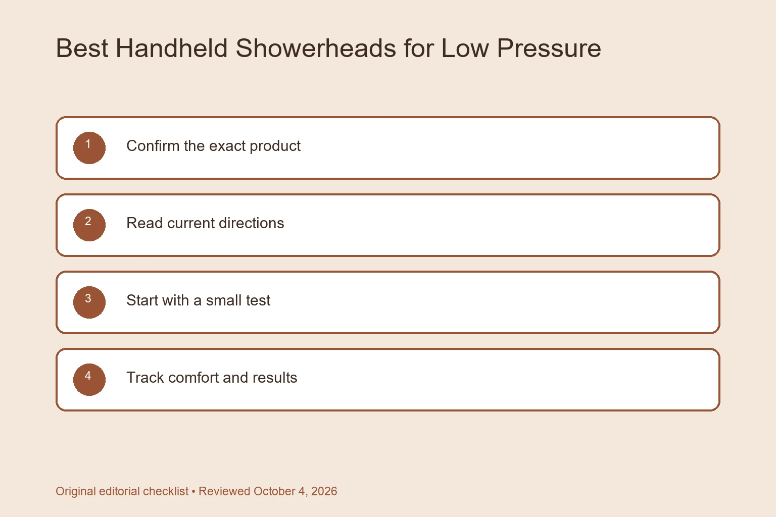Best Handheld Showerheads for Low Pressure: Flow and Fit selection checklist