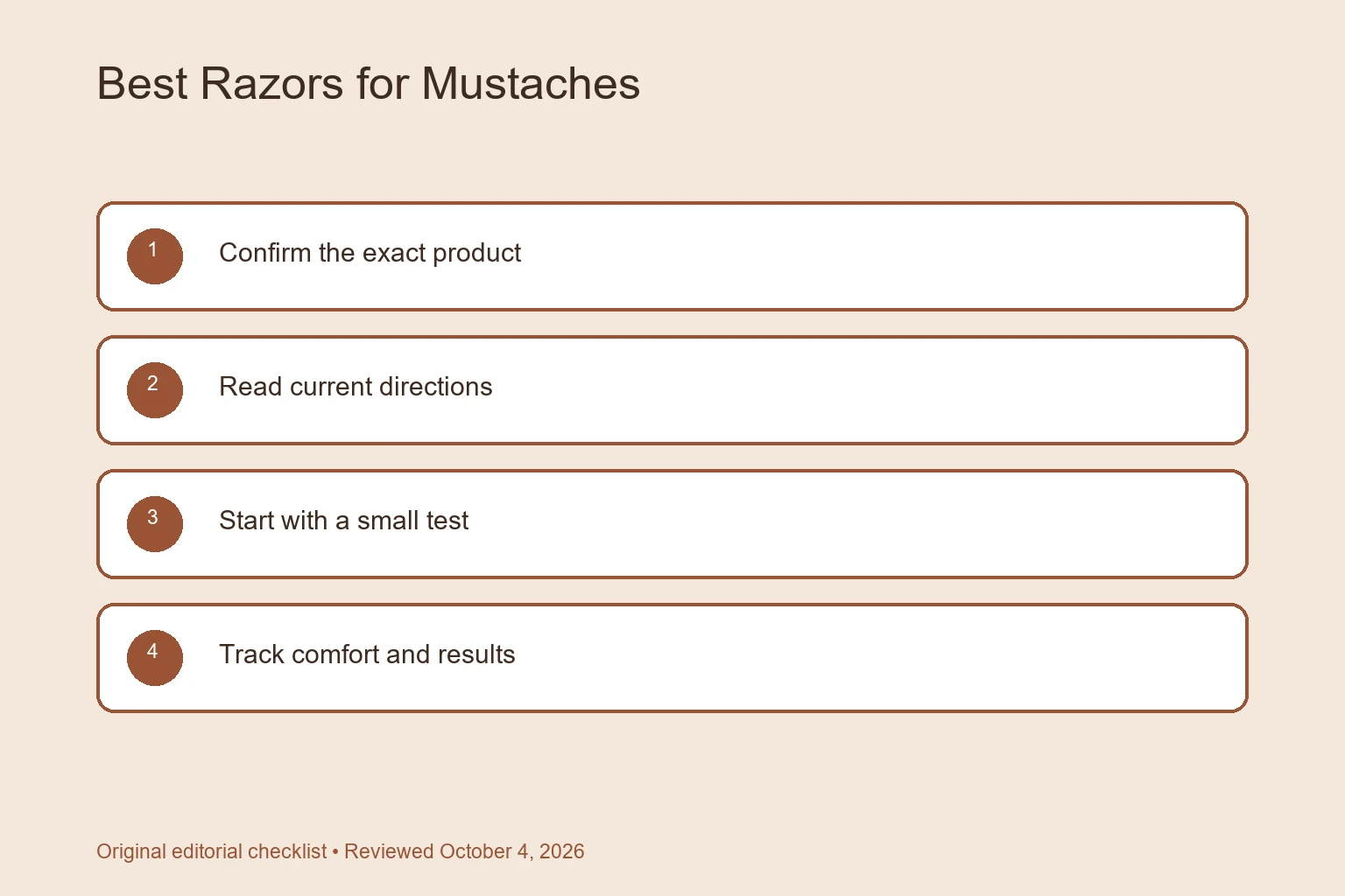 Best Razors for Mustaches: Precision, Visibility, and Skin Comfort selection checklist