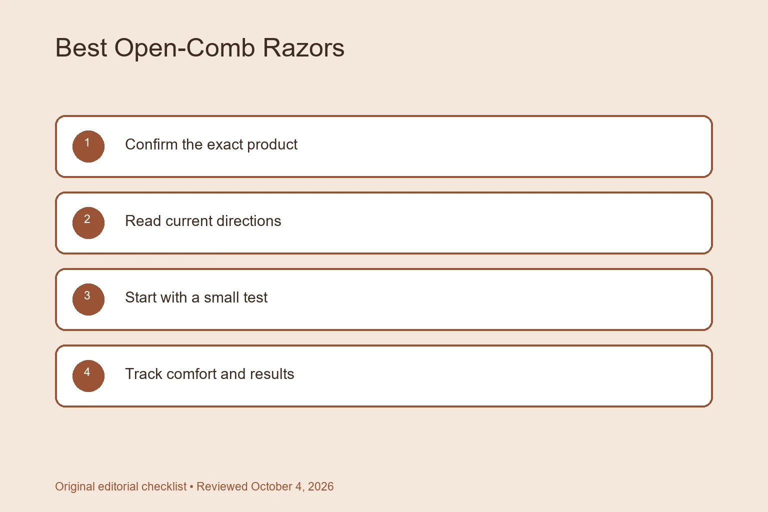 Best Open-Comb Razors: Who They Suit and How to Use Them selection checklist