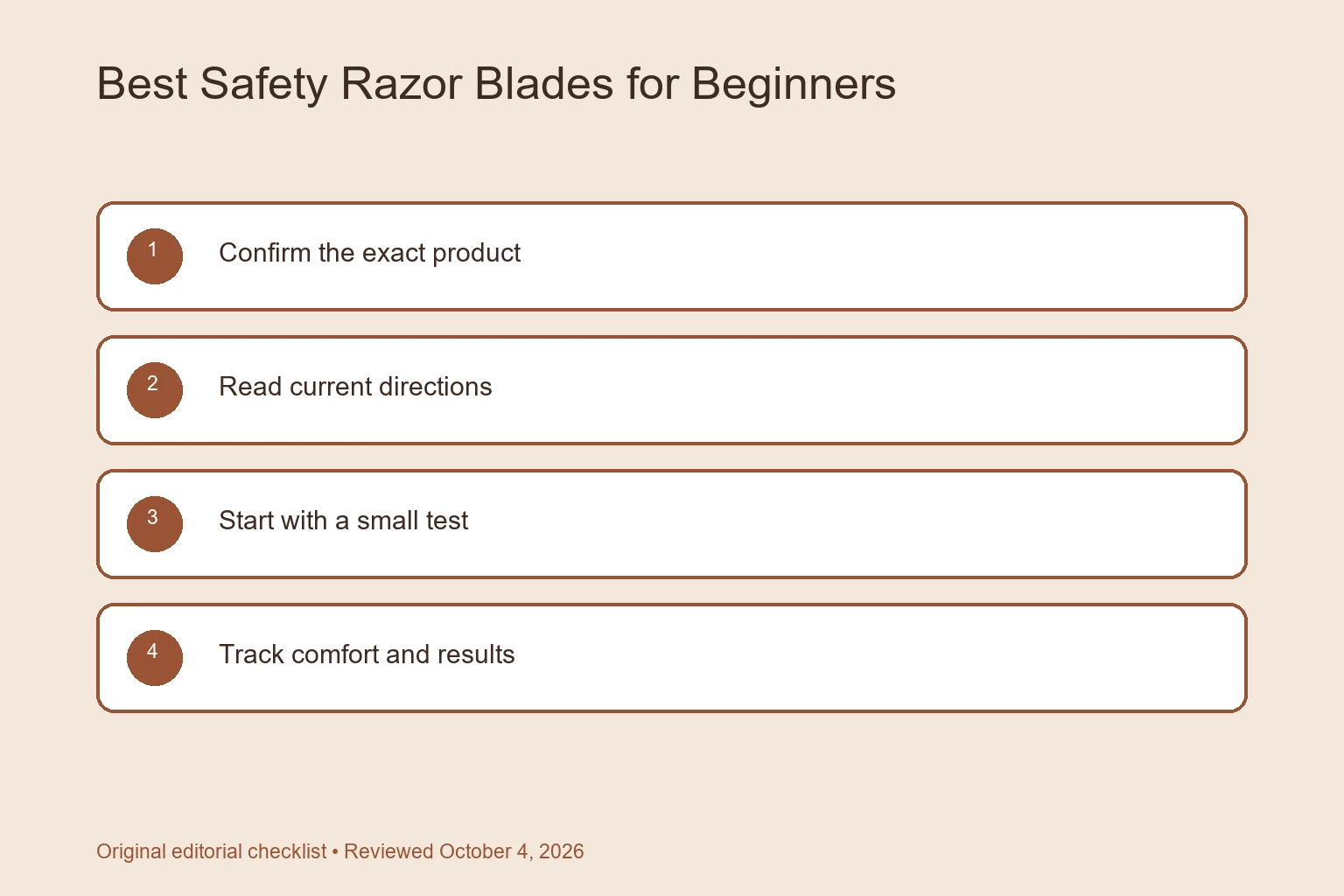 Best Safety Razor Blades for Beginners: Comfort Before Closeness selection checklist