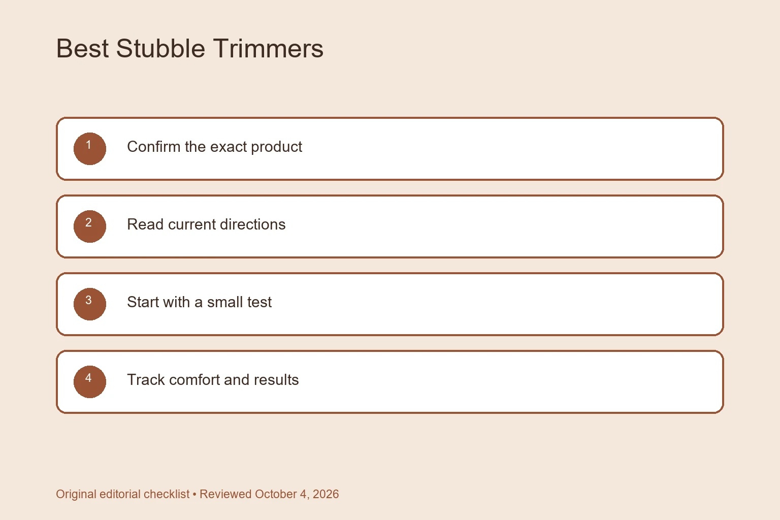 Best Stubble Trimmers: Length Control and Skin Comfort selection checklist
