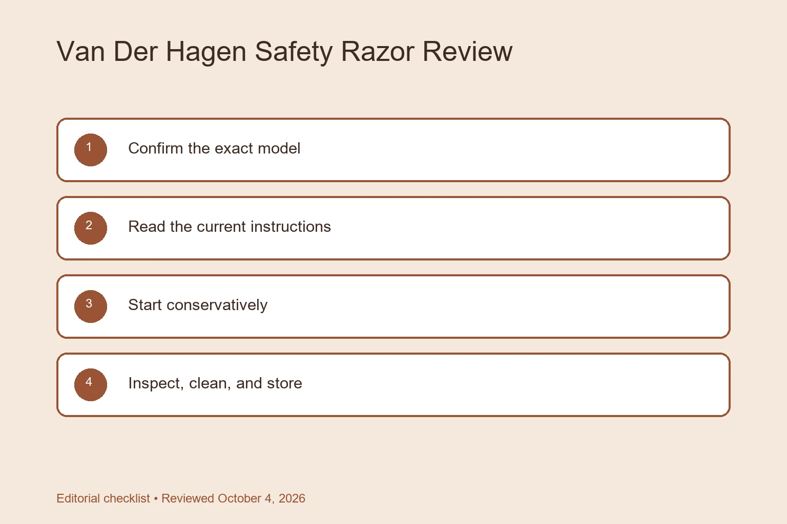 Van Der Hagen Safety Razor Review: A Beginner-Friendly Buying Guide buying and safety checklist
